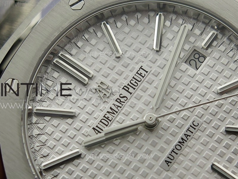 Royal Oak 41mm 15400 SS APSF 1:1 Best Edition Silver Textured Dial on SS Bracelet A3120 Super Clone V3