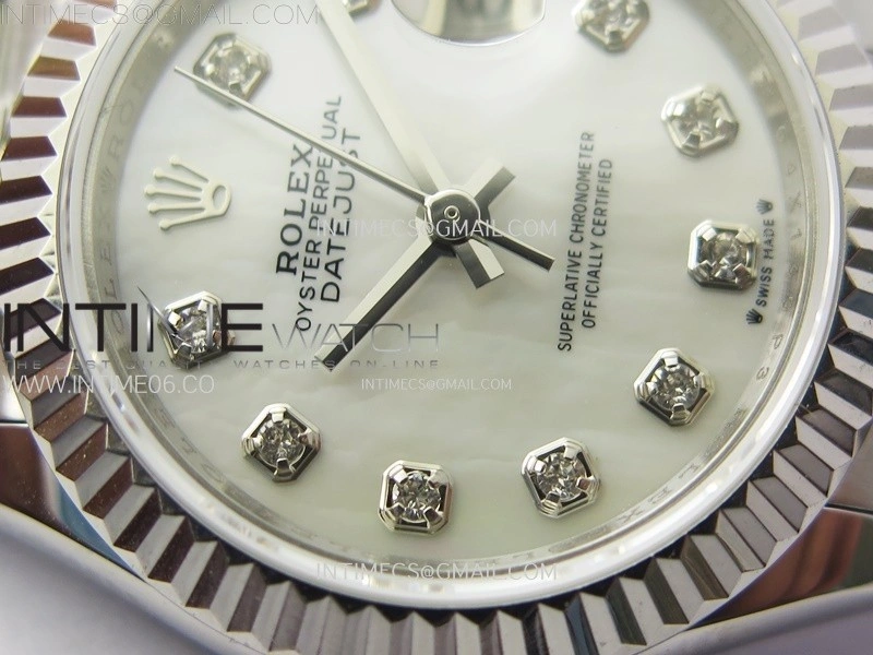 Datejust 28mm 279179 SS APSF Best Edition White MOP Dial Crystals Markers on SS Jubilee Bracelet NH05