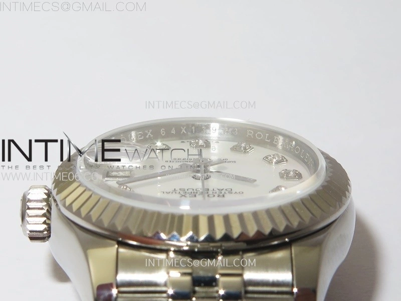 Datejust 28mm 279179 SS APSF Best Edition White MOP Dial Crystals Markers on SS Jubilee Bracelet NH05