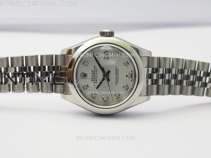Datejust 28mm 279166 Smooth Bezel SS APSF Best Edition White MOP Dial Crystals Markers on SS Jubilee Bracelet NH05