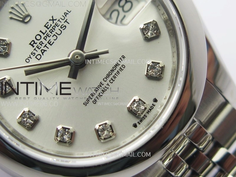 Datejust 28mm 279166 Smooth Bezel SS APSF Best Edition White MOP Dial Crystals Markers on SS Jubilee Bracelet NH05