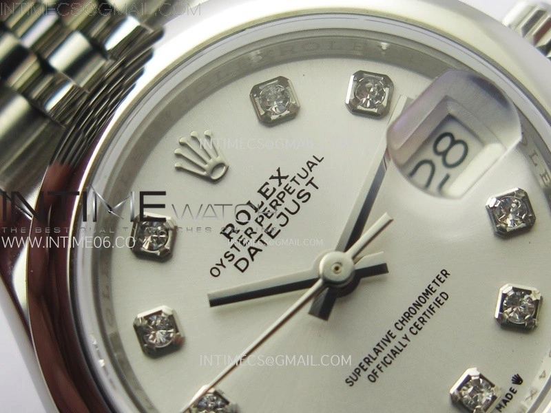 Datejust 28mm 279166 Smooth Bezel SS APSF Best Edition White MOP Dial Crystals Markers on SS Jubilee Bracelet NH05