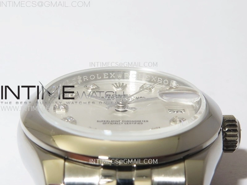 Datejust 28mm 279166 Smooth Bezel SS APSF Best Edition White MOP Dial Crystals Markers on SS Jubilee Bracelet NH05