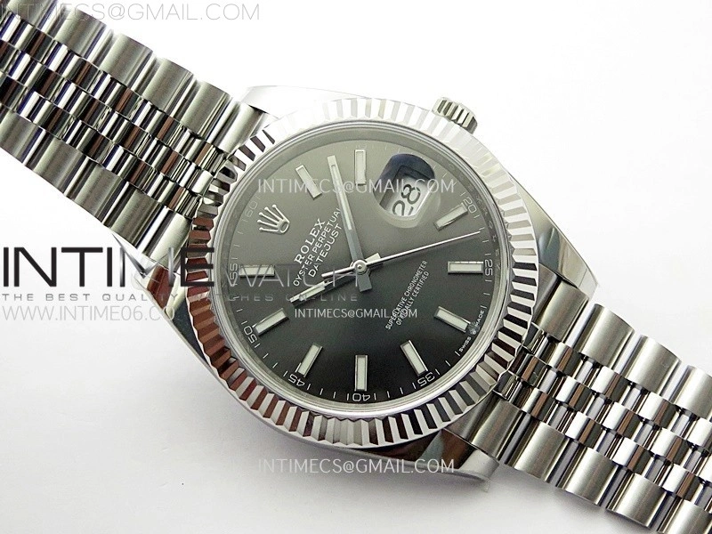 DateJust 41mm 126334 904 SS AR+F V2 1:1 Best Edition Rhodium Dial Sticks Markers on Jubilee Bracelet DD3235