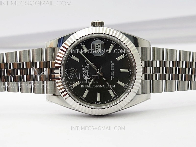 DateJust 41mm 126334 904 SS AR+F V2 1:1 Best Edition Rhodium Dial Sticks Markers on Jubilee Bracelet DD3235