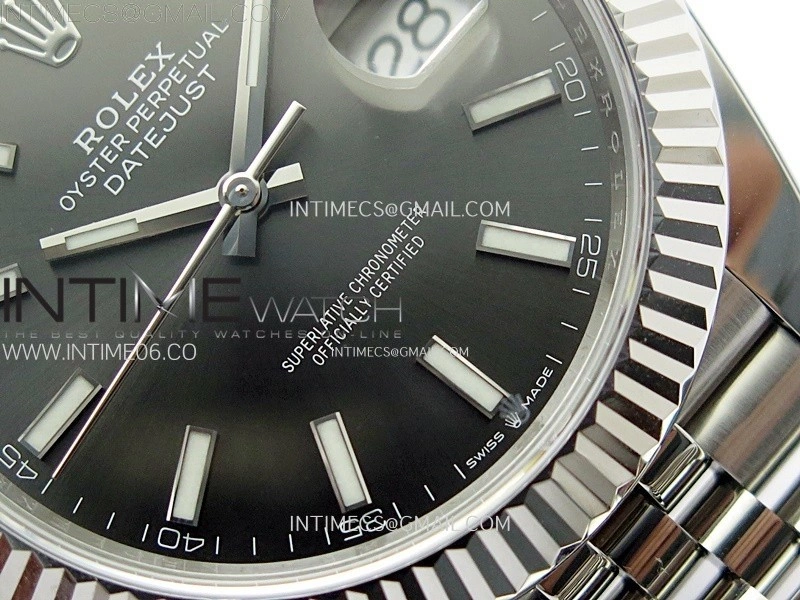 DateJust 41mm 126334 904 SS AR+F V2 1:1 Best Edition Rhodium Dial Sticks Markers on Jubilee Bracelet DD3235