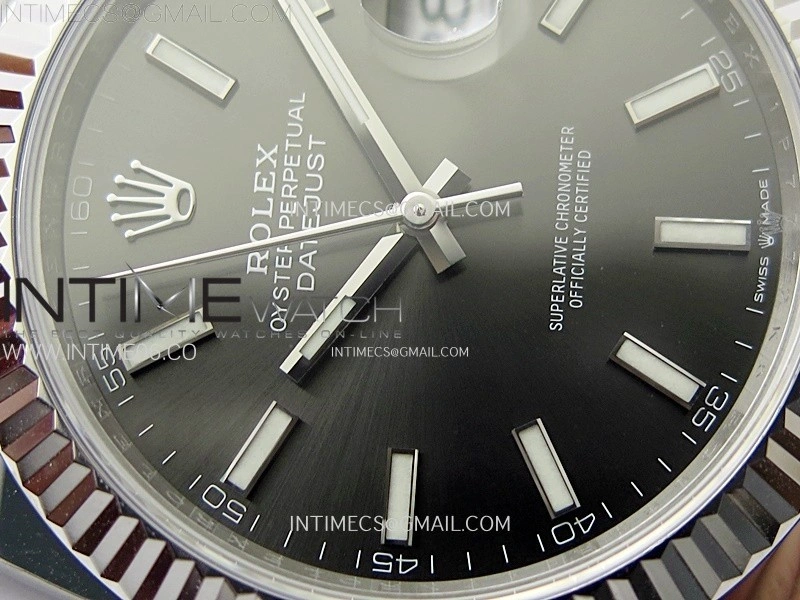 DateJust 41mm 126334 904 SS AR+F V2 1:1 Best Edition Rhodium Dial Sticks Markers on Jubilee Bracelet DD3235