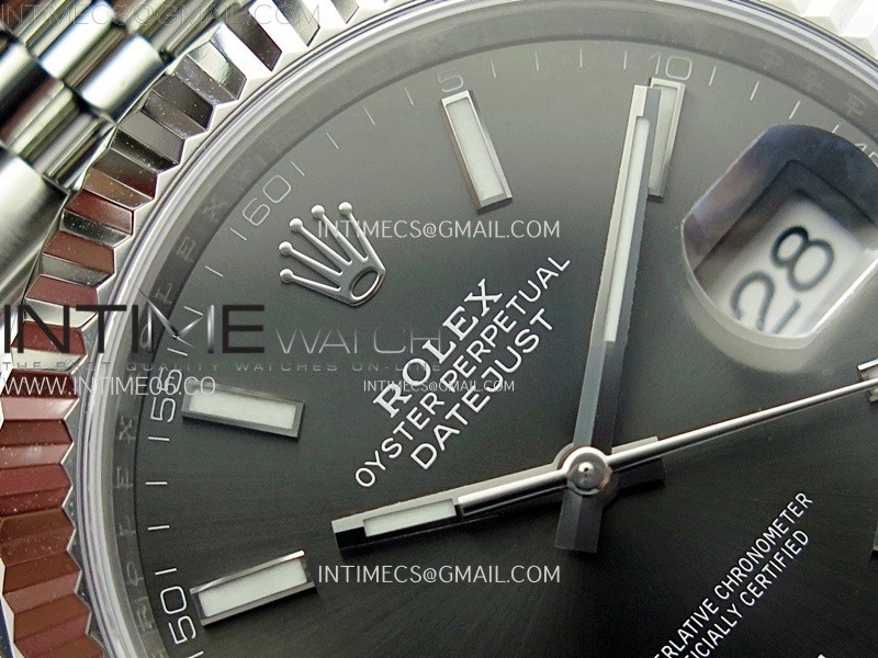 DateJust 41mm 126334 904 SS AR+F V2 1:1 Best Edition Rhodium Dial Sticks Markers on Jubilee Bracelet DD3235