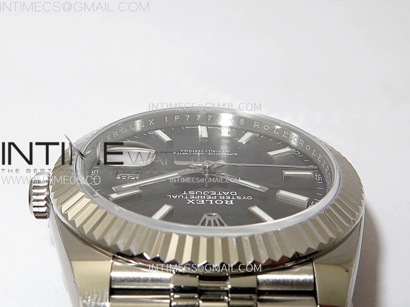 DateJust 41mm 126334 904 SS AR+F V2 1:1 Best Edition Rhodium Dial Sticks Markers on Jubilee Bracelet DD3235