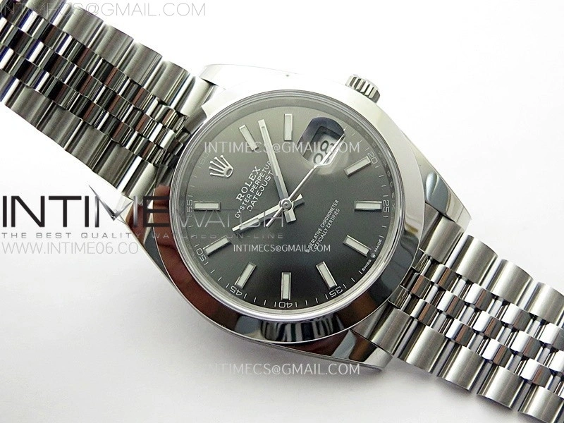 DateJust 41mm 126300 904 SS AR+F V2 1:1 Best Edition Rhodium Dial Sticks Markers on Jubilee Bracelet DD3235