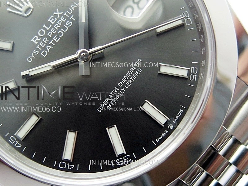DateJust 41mm 126300 904 SS AR+F V2 1:1 Best Edition Rhodium Dial Sticks Markers on Jubilee Bracelet DD3235