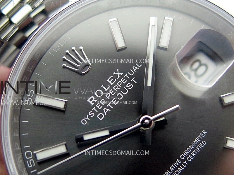 DateJust 41mm 126300 904 SS AR+F V2 1:1 Best Edition Rhodium Dial Sticks Markers on Jubilee Bracelet DD3235