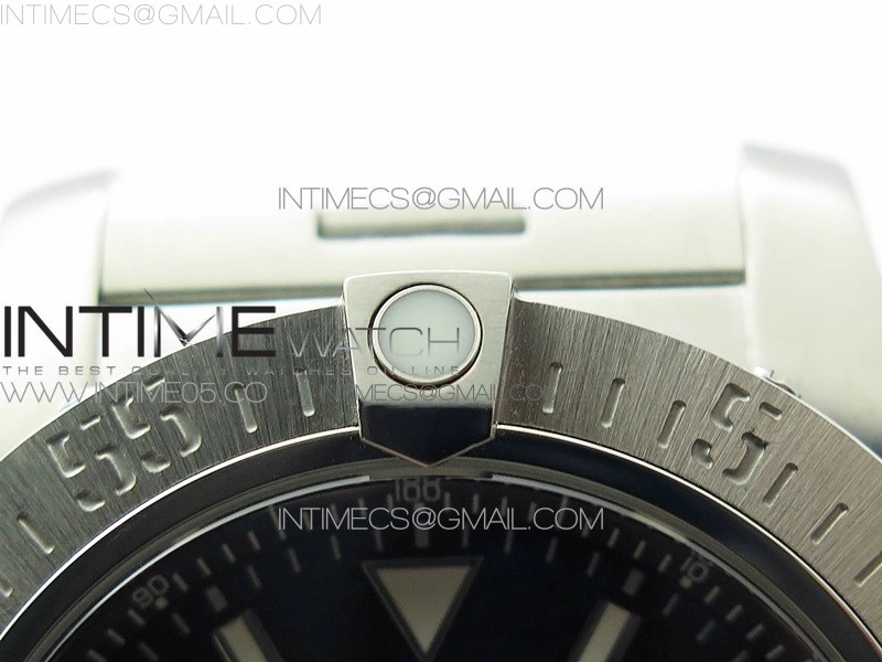 Seawolf 45mm SS B50 1:1 Best Edition SuperLumed Black Dial Sticks Markers on SS Bracelet A2824