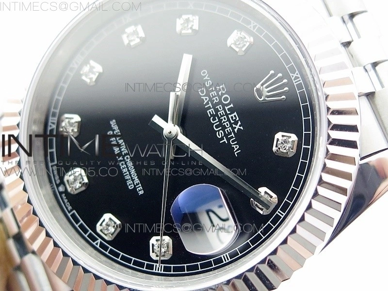 DateJust 41 126334 SS BP 1:1 Best Edition New Version Black Crystal Markers Dial on Jubilee Bracelet