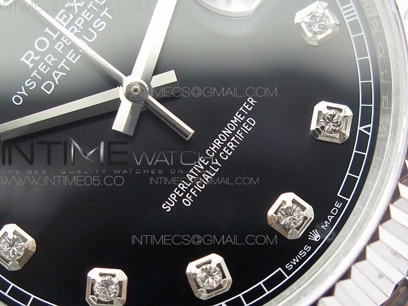 DateJust 41 126334 SS BP 1:1 Best Edition New Version Black Crystal Markers Dial on Jubilee Bracelet