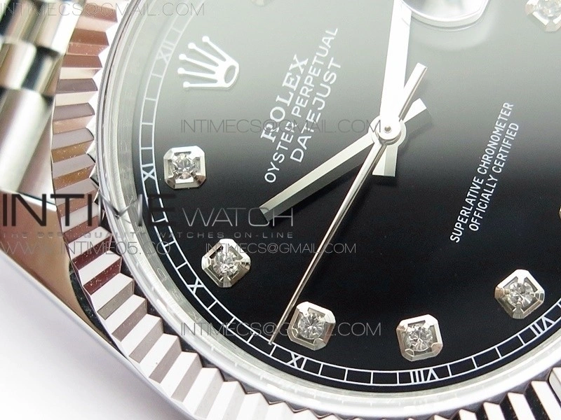 DateJust 41 126334 SS BP 1:1 Best Edition New Version Black Crystal Markers Dial on Jubilee Bracelet