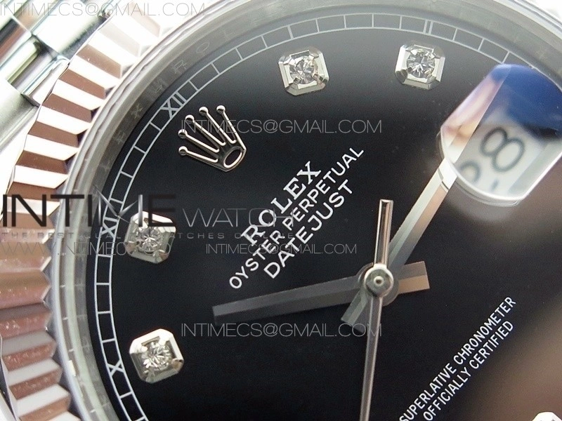 DateJust 41 126334 SS BP 1:1 Best Edition New Version Black Crystal Markers Dial on Jubilee Bracelet