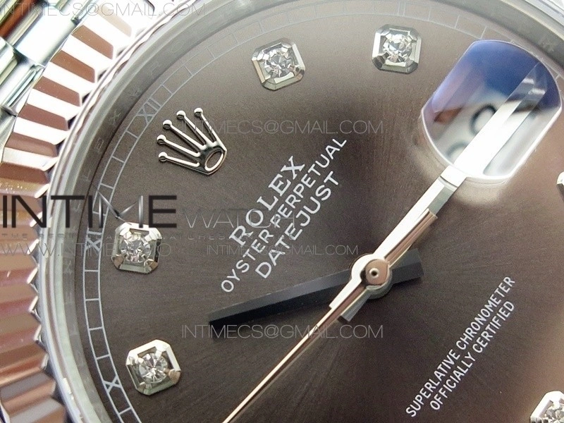 DateJust 41 126334 SS BP 1:1 Best Edition New Version Gray Crystals Markers Dial on Jubilee Bracelet