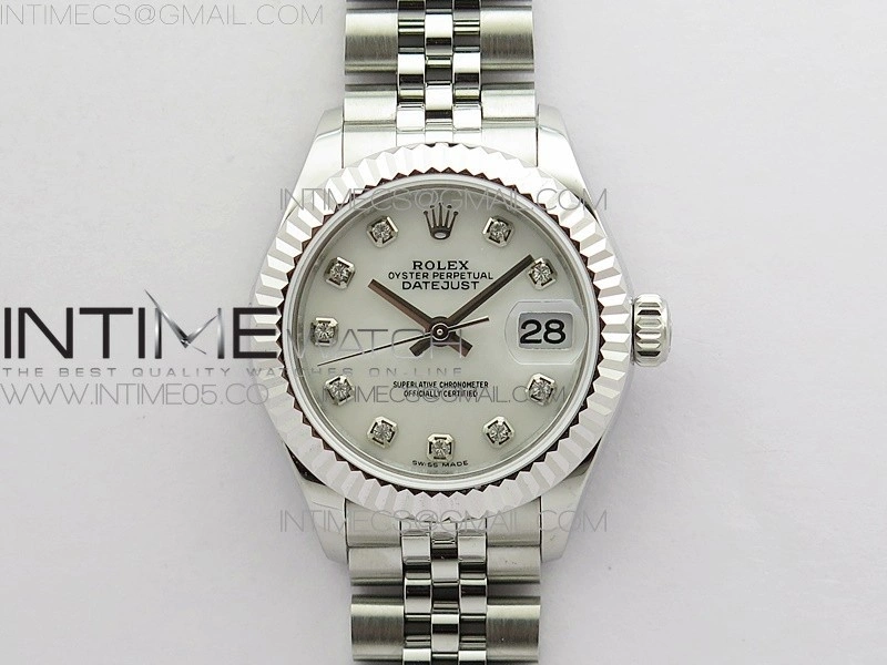 Datejust 28mm 279174 SS BP Best Edition White MOP Crystal Markers Dial on SS Jubilee Bracelet ETA2671