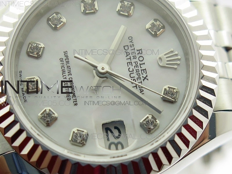Datejust 28mm 279174 SS BP Best Edition White MOP Crystal Markers Dial on SS Jubilee Bracelet ETA2671