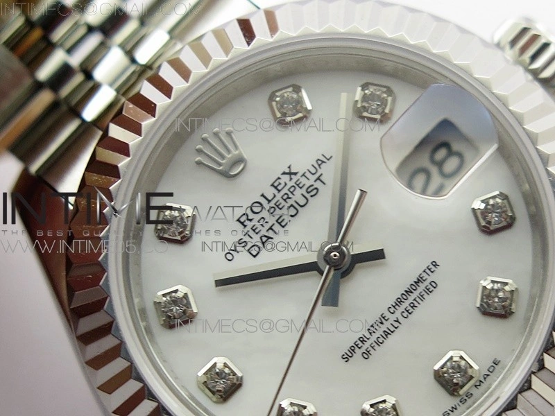 Datejust 28mm 279174 SS BP Best Edition White MOP Crystal Markers Dial on SS Jubilee Bracelet ETA2671