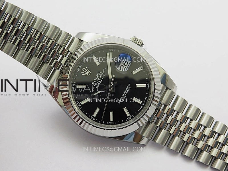 DateJust 41mm 126334 904L SS Clean Plus 1:1 Best Edition Black Dial Stick Marker On Jubilee Bracelet DD3235