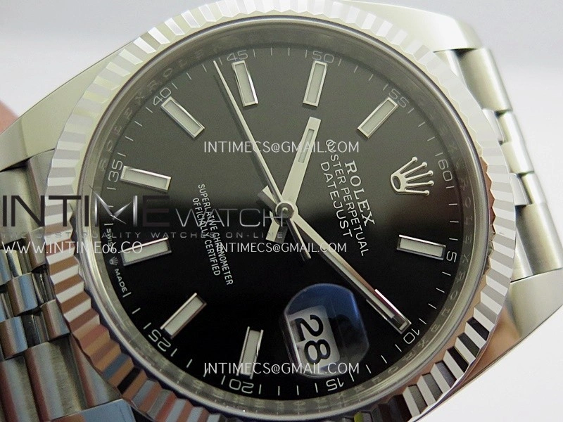 DateJust 41mm 126334 904L SS Clean Plus 1:1 Best Edition Black Dial Stick Marker On Jubilee Bracelet DD3235