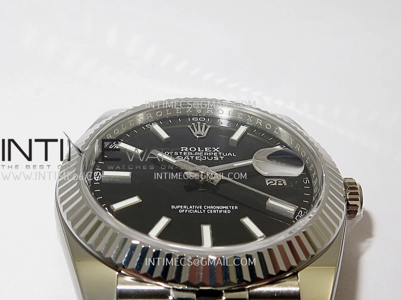 DateJust 41mm 126334 904L SS Clean Plus 1:1 Best Edition Black Dial Stick Marker On Jubilee Bracelet DD3235
