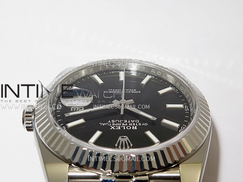 DateJust 41mm 126334 904L SS Clean Plus 1:1 Best Edition Black Dial Stick Marker On Jubilee Bracelet DD3235