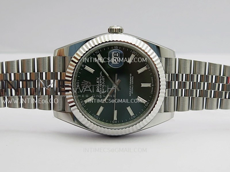 DateJust 41mm 126334 904L SS Clean Plus 1:1 Best Edition Green Dial Stick Marker On Jubilee Bracelet DD3235