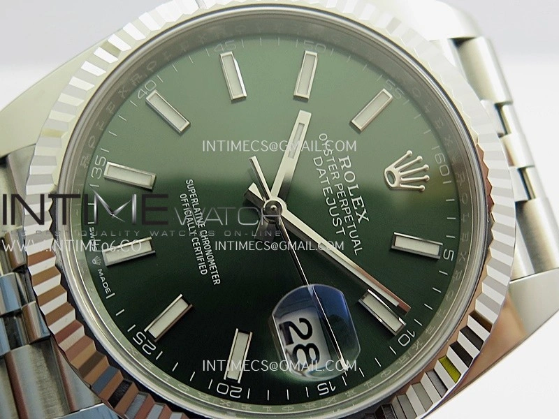 DateJust 41mm 126334 904L SS Clean Plus 1:1 Best Edition Green Dial Stick Marker On Jubilee Bracelet DD3235