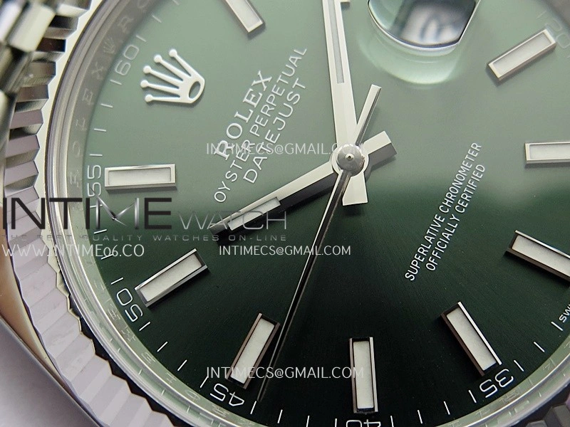 DateJust 41mm 126334 904L SS Clean Plus 1:1 Best Edition Green Dial Stick Marker On Jubilee Bracelet DD3235