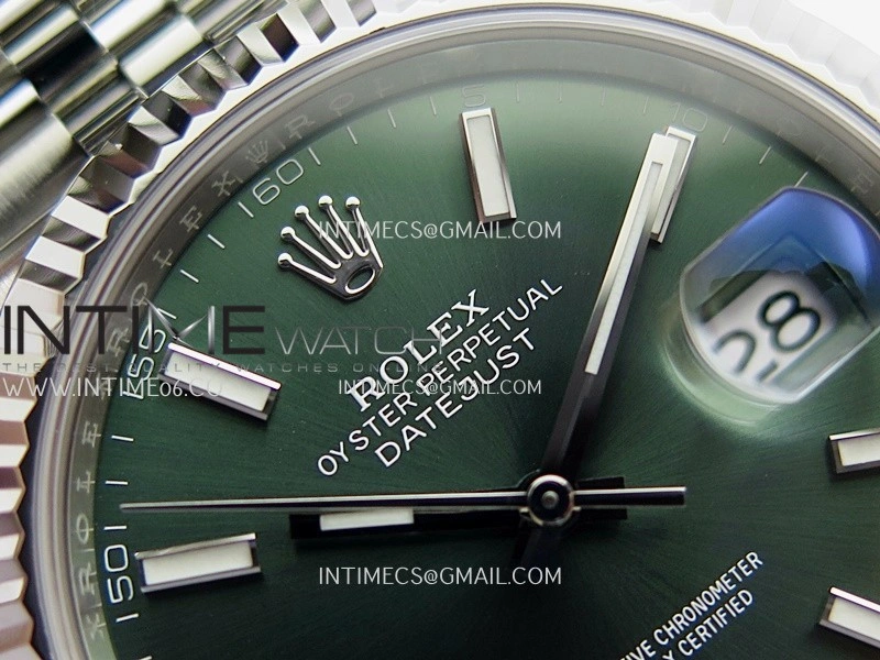 DateJust 41mm 126334 904L SS Clean Plus 1:1 Best Edition Green Dial Stick Marker On Jubilee Bracelet DD3235
