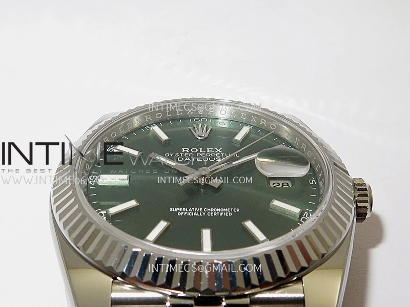 DateJust 41mm 126334 904L SS Clean Plus 1:1 Best Edition Green Dial Stick Marker On Jubilee Bracelet DD3235