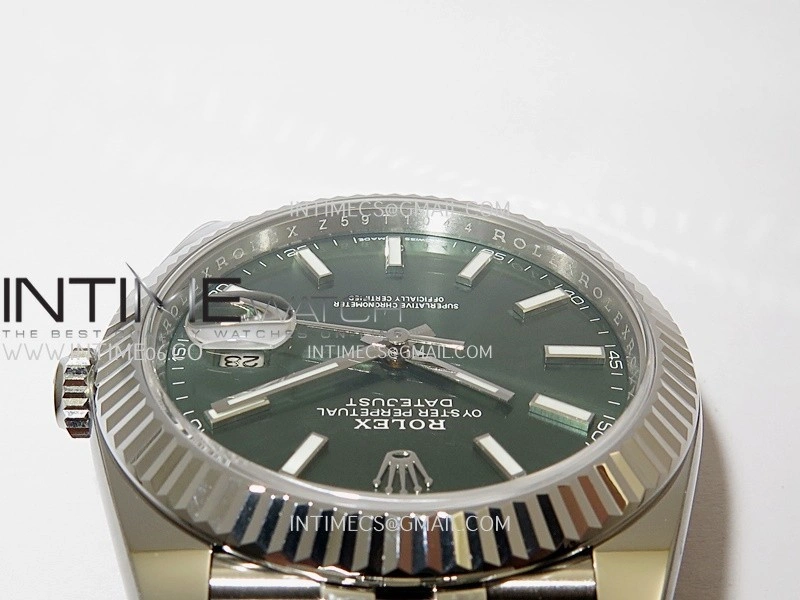 DateJust 41mm 126334 904L SS Clean Plus 1:1 Best Edition Green Dial Stick Marker On Jubilee Bracelet DD3235