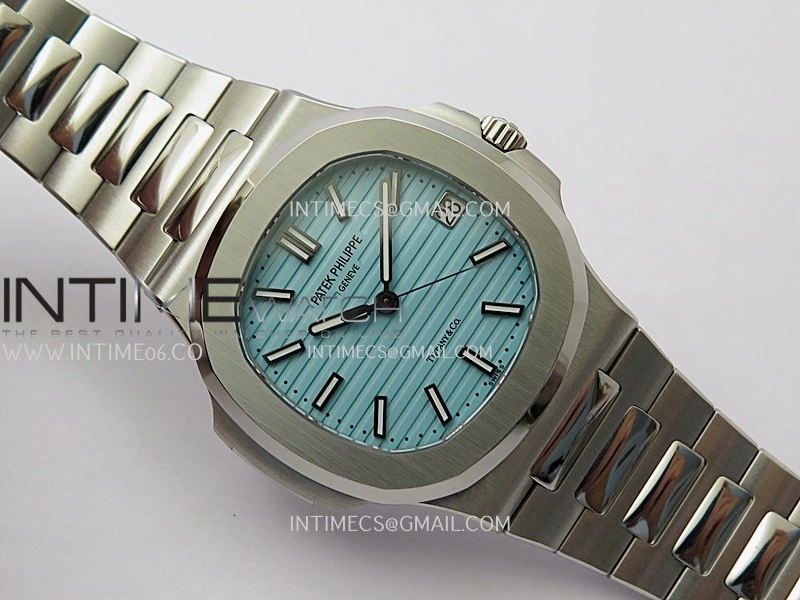 Nautilus 5711 1A SS DDF 1:1 Best Edition Tiffany Blue Textured Dial On SS Bracelet Super Clone 324