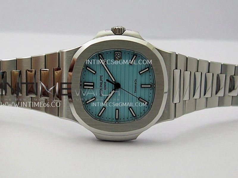 Nautilus 5711 1A SS DDF 1:1 Best Edition Tiffany Blue Textured Dial On SS Bracelet Super Clone 324