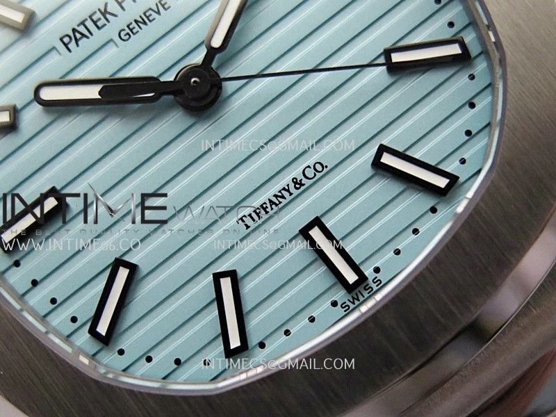Nautilus 5711 1A SS DDF 1:1 Best Edition Tiffany Blue Textured Dial On SS Bracelet Super Clone 324