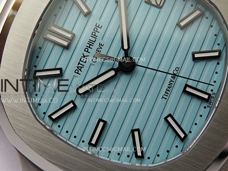 Nautilus 5711 1A SS DDF 1:1 Best Edition Tiffany Blue Textured Dial On SS Bracelet Super Clone 324
