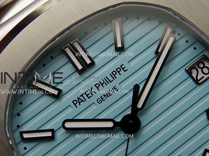 Nautilus 5711 1A SS DDF 1:1 Best Edition Tiffany Blue Textured Dial On SS Bracelet Super Clone 324