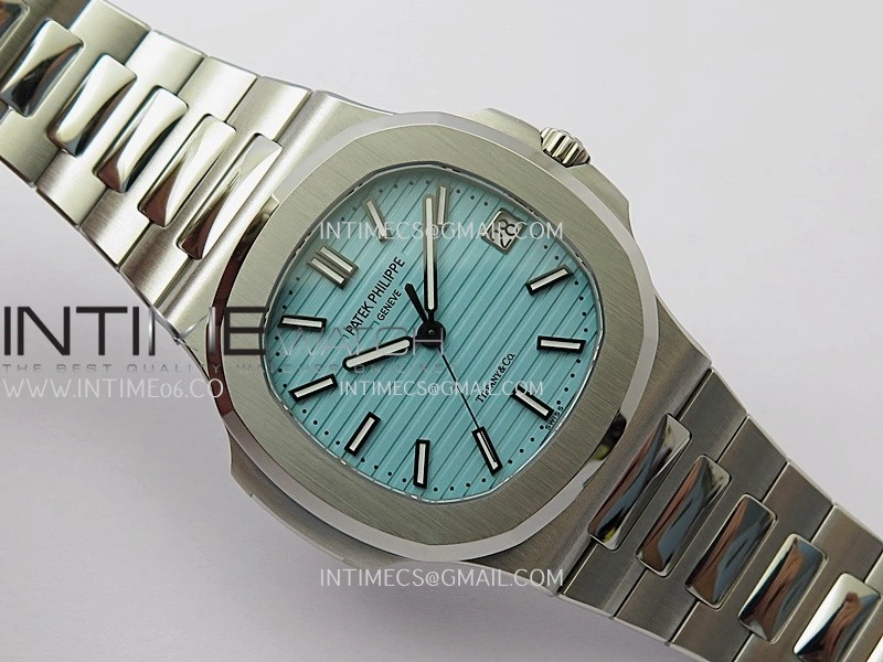 Nautilus 5711 1A SS DDF 1:1 Best Edition Tiffany Blue Textured Dial On SS Bracelet Super Clone 330