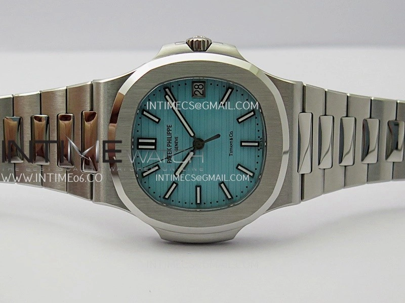 Nautilus 5711 1A SS DDF 1:1 Best Edition Tiffany Blue Textured Dial On SS Bracelet Super Clone 330