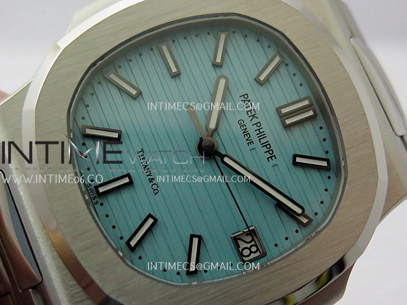 Nautilus 5711 1A SS DDF 1:1 Best Edition Tiffany Blue Textured Dial On SS Bracelet Super Clone 330
