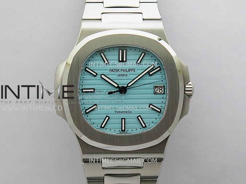 Nautilus 5711 1A SS DDF 1:1 Best Edition Tiffany Blue Textured Dial On SS Bracelet Super Clone 330