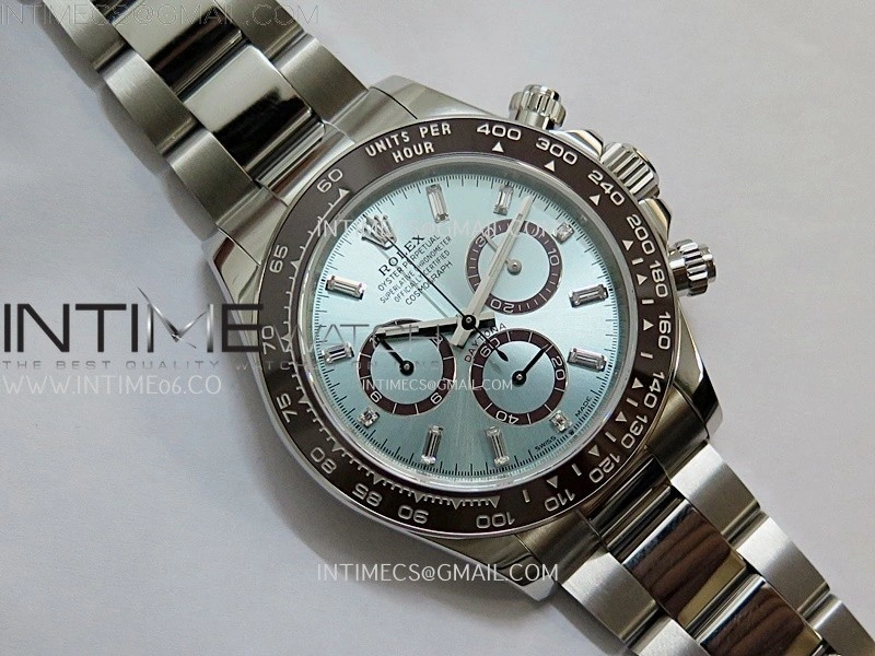 Daytona 126506 904L SS QF 1:1 Best Edition Ice Blue Dial Crystal Marker on 904L SS Bracelet SH4131 V6