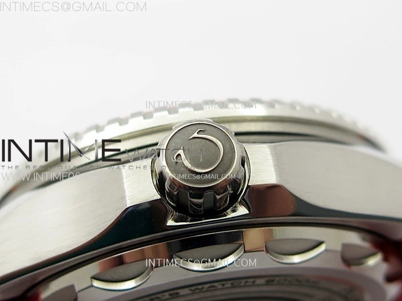 Seamaster 6000M Ultra Deep SS TF 1:1 Best Edition Gray Dial Orange Ceramic Bezel on Black Rubber Strap A2824