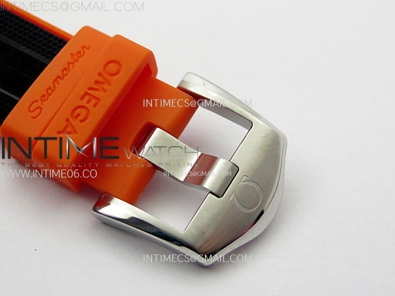 Seamaster 6000M Ultra Deep SS TF 1:1 Best Edition Gray Dial Orange Ceramic Bezel on Black Rubber Strap A2824