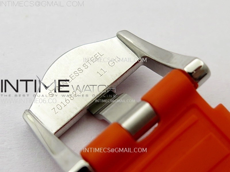 Seamaster 6000M Ultra Deep SS TF 1:1 Best Edition Gray Dial Orange Ceramic Bezel on Black Rubber Strap A2824