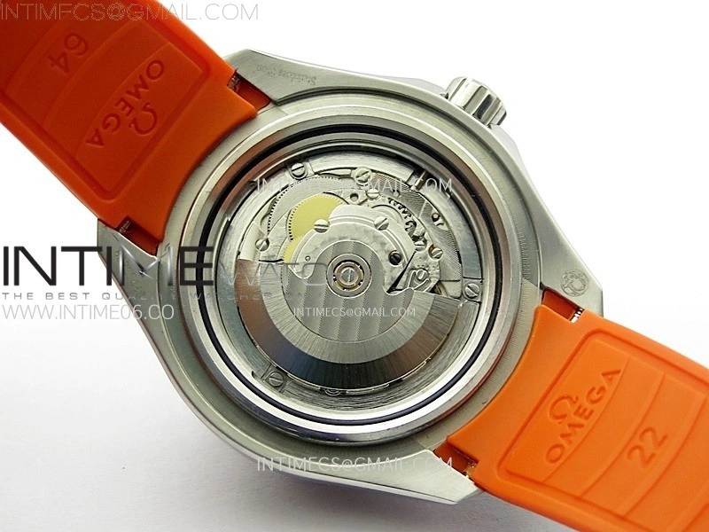 Seamaster 6000M Ultra Deep SS TF 1:1 Best Edition Gray Dial Orange Ceramic Bezel on Black Rubber Strap A2824