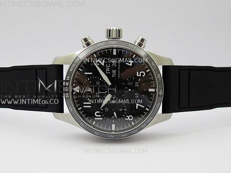 Pilot Chrono IW3883 SS V9F Best Edition Black Dial On Black Quick Change Rubber Strap A7750 to 69385